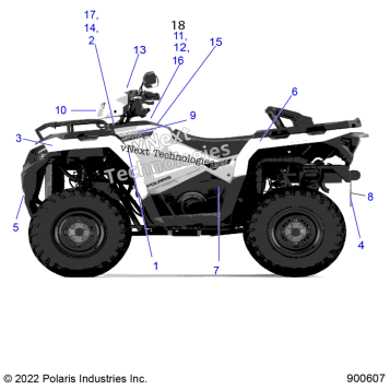 BODY, DECALS AND COMPONANTS, 3PC