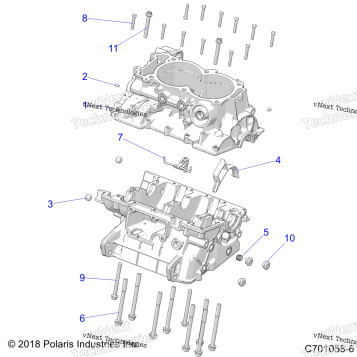 ENGINE, CRANKCASE