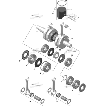 ROTAX - CRANKSHAFT AND PISTONS