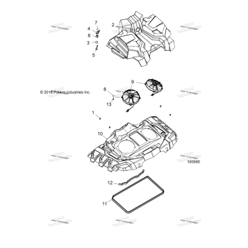 ENGINE, COOLING SYSTEM, FANS AND SHROUDS