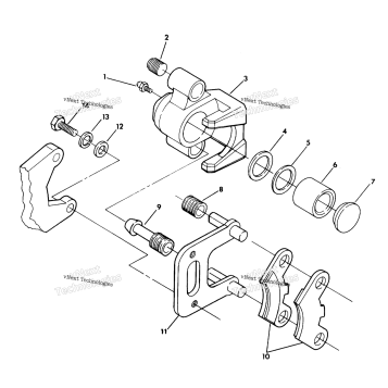FRONT BRAKE ASSEMBLY 6X6
