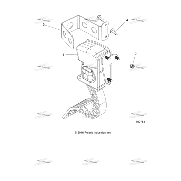 ENGINE, THROTTLE PEDAL AND MOUNT
