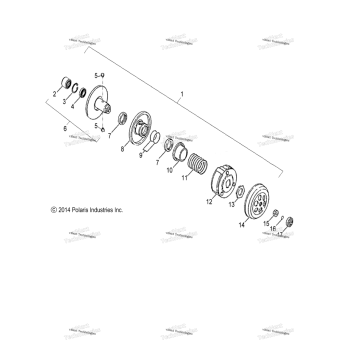 DRIVE TRAIN, SECONDARY CLUTCH