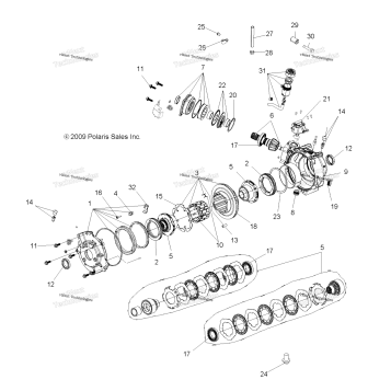 DRIVE TRAIN, FRONT GEARCASE & MOUNTING (49ATVGEARCASE1332832)