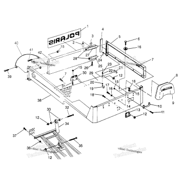 REAR BED MOUNTING 6X6 400L U.S. , SWEDISH S958740 & NORWEGIAN