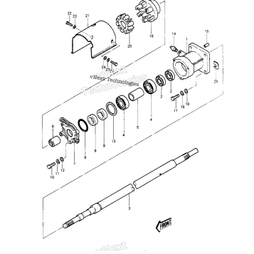DRIVE SHAFT ('84-'86 JS440-A8/A9/A10)