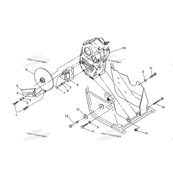 GEARCASE/BRAKE MOUNTING 2X4 350L