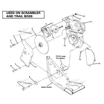 RIGHT HAND GEARCASE & BRAKE MOUNTING