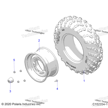 WHEELS, FRONT TIRE