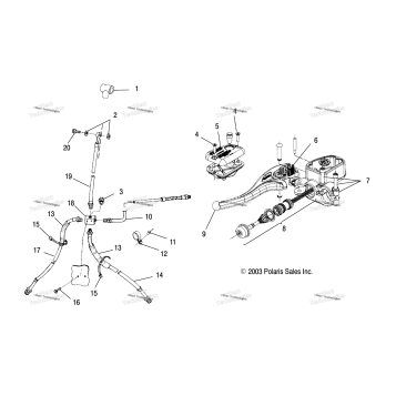 CONTROLS MASTER CYLINDER/BRAKE LINE