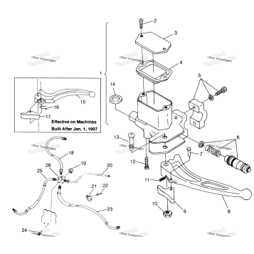 CONTROLS MASTER CYLINDER/BRAKE LINE SCRAMBLER 400L