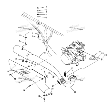 EXHAUST SYSTEM 6X6 400L