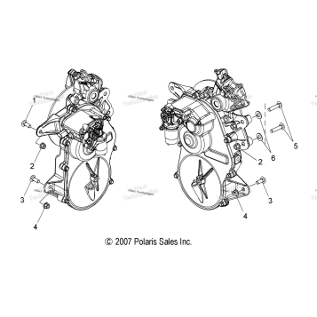 DRIVE TRAIN, GEARCASE MOUNTING