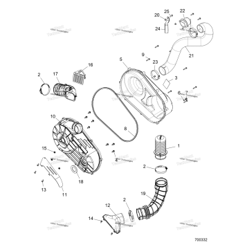 DRIVE TRAIN, CLUTCH COVER AND DUCTING