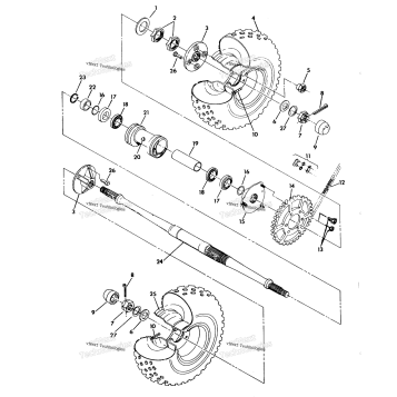 REAR WHEEL DRIVE ASSEMBLY 350 2X4 UPDATE