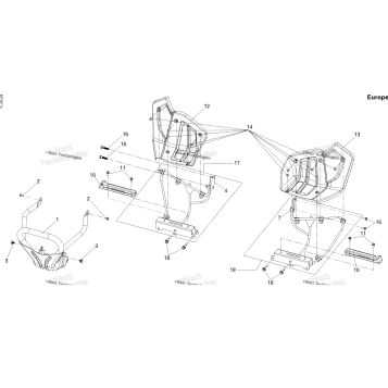 FRONT BUMPER AND FOOTRESTS EUROPE