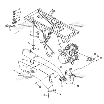 EXHAUST SYSTEM SPORTSMAN 4X4