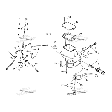 CONTROLS MASTER CYLINDER/BRAKE LINE