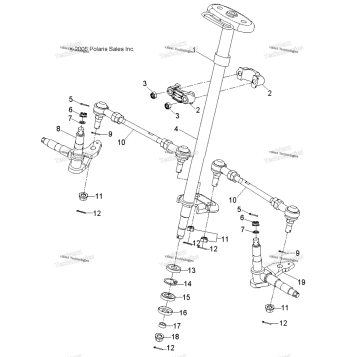 STEERING, STEERING POST & TIE ROD ASM