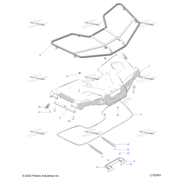 BODY, FRONT RACK A22SWE57C5