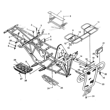 BUMPER/RACK MOUNTING MAGNUM 6X6 & MAGNUM 6X6 SWEDISH S968744