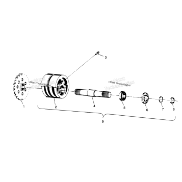 FRONT TIGHTENER ASSEMBLY 6X6 400L U.S. , SWEDISH S958740 & NOR