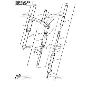 FRONT FORK ASSEMBLYSCRAMBLER
