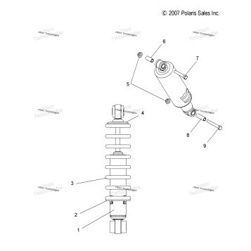 SUSPENSION, SHOCK, FRONT TRACK (49SNOWSHOCKFRONT)