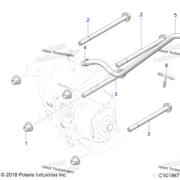 DRIVE TRAIN, REAR GEARCASE, MOUNTING