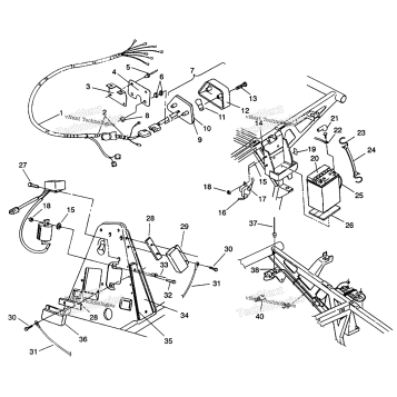 ELECTRICAL/TAILLIGHT ASSEMBLY 6X6 350L