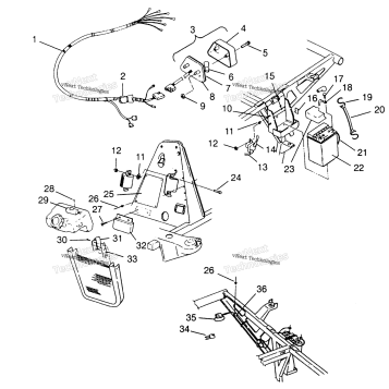 ELECTRICAL/TAILLIGHT ASSEMBLY XPLORER 400L