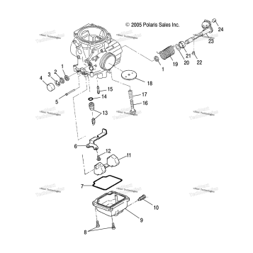 ENGINE, CARBURETOR, LOWER