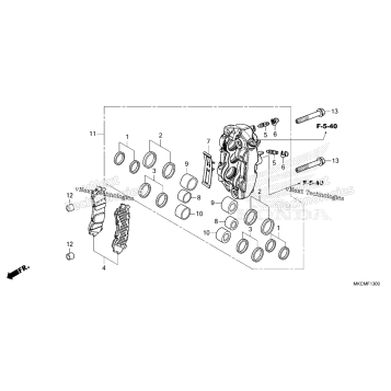 LEFT FRONT BRAKE CALIPER
