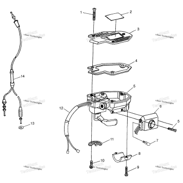 CONTROLS THROTTLE ASM./CABLE SCRAMBLER 400