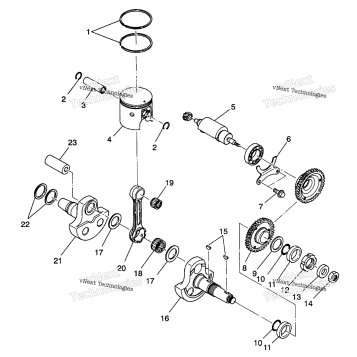 PISTON & CRANKSHAFT 6X6 350L