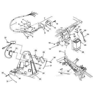 ELECTRICAL/TAILLIGHT ASSEMBLY 6X6 350L