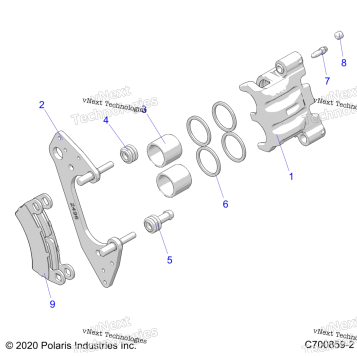 BRAKES, FRONT CALIPER