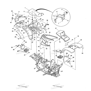 BODY & FRAME ASSEMBLY 350 4X4 / W928139