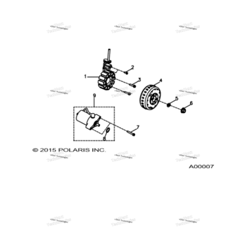ENGINE, STATOR & STARTING MOTOR