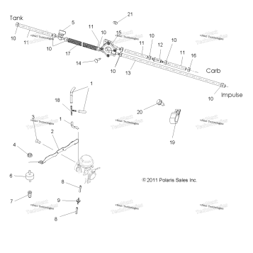 ENGINE, CARBURETOR MOUNTING & FUEL LINES