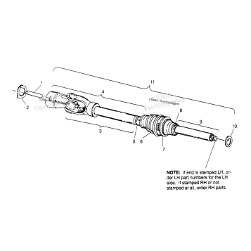 CV JOINT 6X6 400L