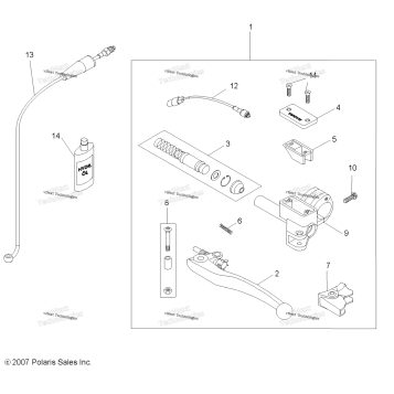 ENGINE, CLUTCH LEVER & MASTER CYLINDER