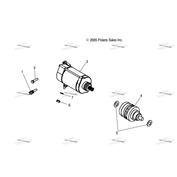 ENGINE, STARTING MOTOR