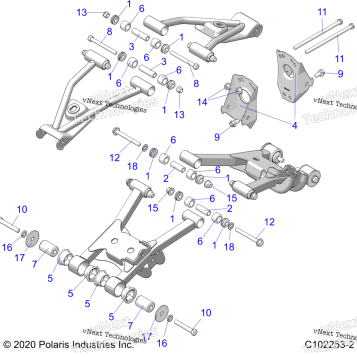 SUSPENSION, REAR CONTROL ARM MOUNTING