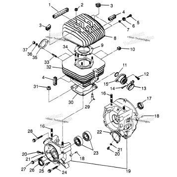 CRANKCASE & CYLINDER TRAIL BLAZER (4940124012C013)