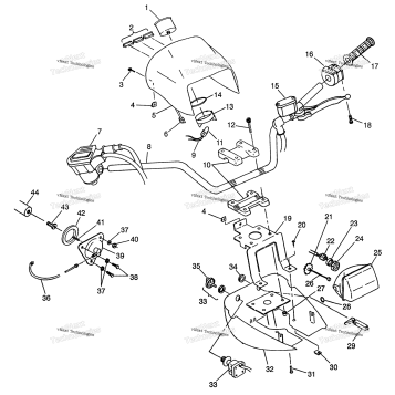HANDLEBAR & HEADLIGHT POD XPRESS (4939603960B011)