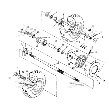 REAR WHEEL DRIVE ASSEMBLY MAGNUM 2X4 (4926852685C004)