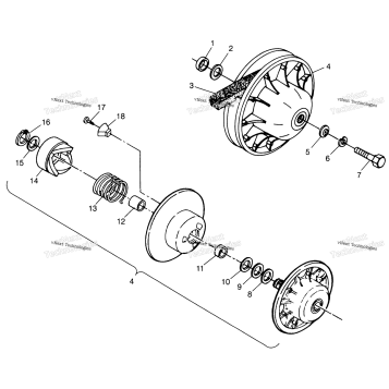 DRIVEN CLUTCH SCRAMBLER 400