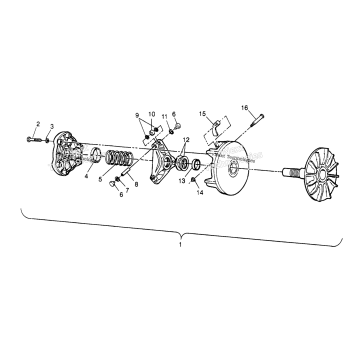DRIVE CLUTCH ASSEMBLY 4X4 300