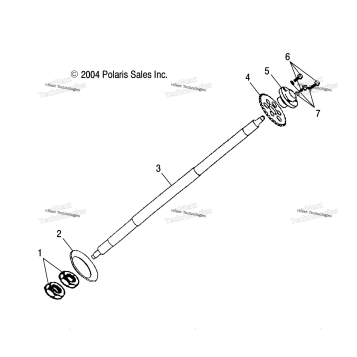 REAR WHEEL AXLE